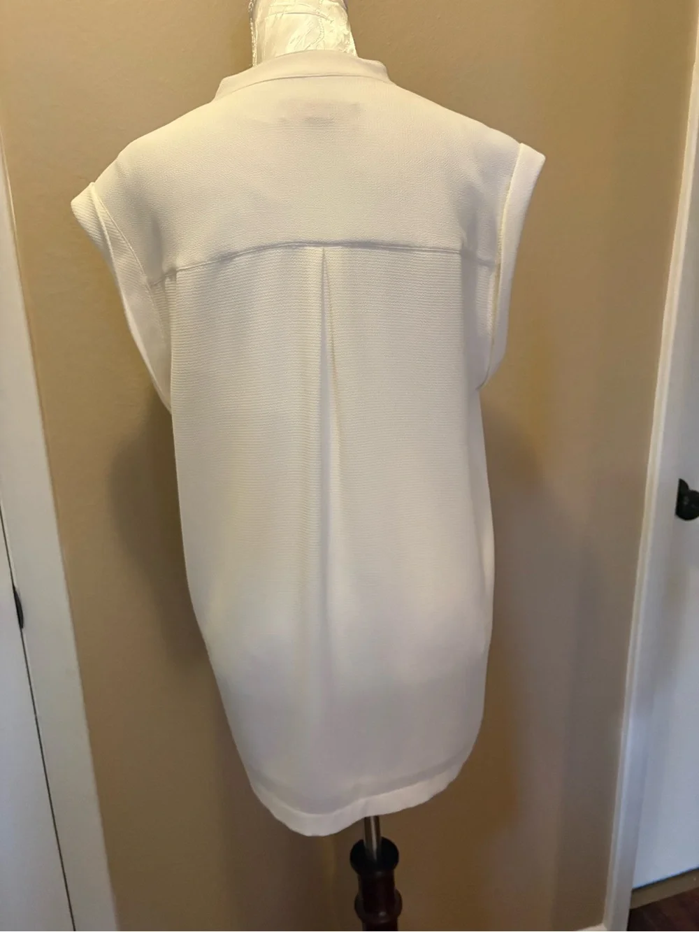 Michael Kors Ivory Lace-Up Sleeveless Tunic Top